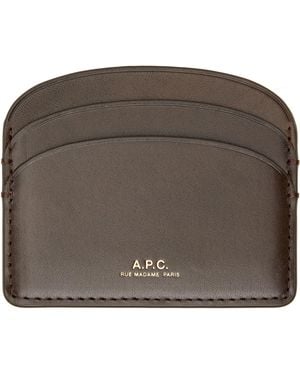 A.P.C. Demi-Lune Card Holder - Green