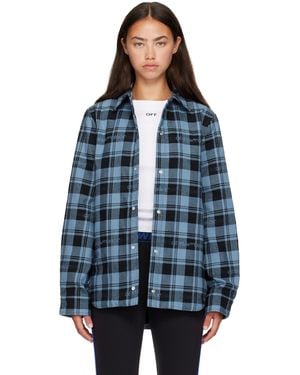 Off-White c/o Virgil Abloh Check Flannel Shirt - Blue