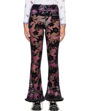 Chopova Lowena Dew Sweeper Mesh Leggings - Purple