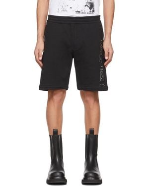 McQueen ロゴ ショートパンツ - ブラック