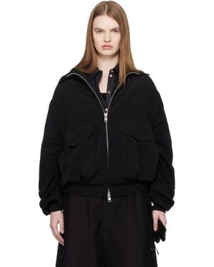 Yohji Yamamoto Shirring Sleeve Jacket - Black