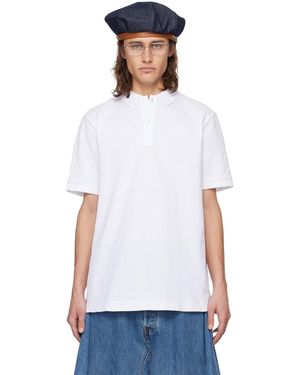 Bless Polo Blanc À Découpe Aux Emmanchures