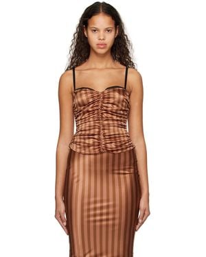 Miaou Ssense Work Capsule – Brown Renzo Tank Top - Orange