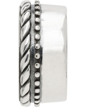 MM6 by Maison Margiela Buckle Motif Ear Cuff - White