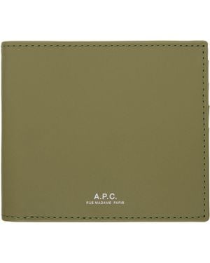 A.P.C. Khaki Aly Wallet - Green