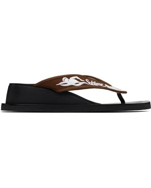 Tory Burch Sublime Wedge Flip-Flops - Black