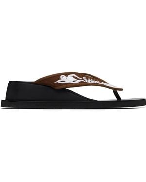 Tory Burch Sublime Wedge Flip-Flops - Black