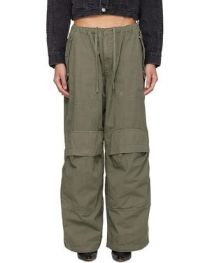 Alexander Wang Khaki Mid-Rise Articulated Pockets Cargo Trousers - Green