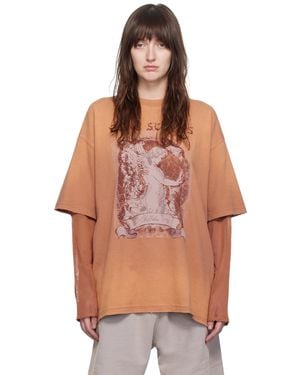 Acne Studios Layered Long Sleeve T-Shirt - Orange