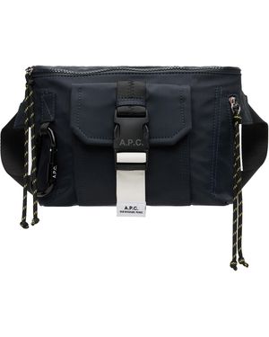 A.P.C. Sac-Ceinture De Randonnée Bleu Marine - Noir