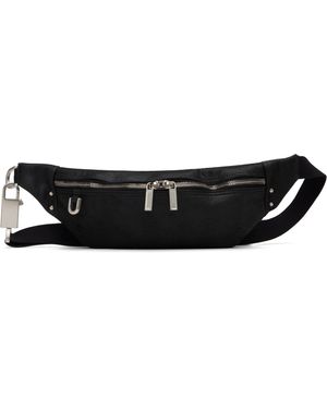 Rick Owens Sac-Ceinture Noir À Couture Geo