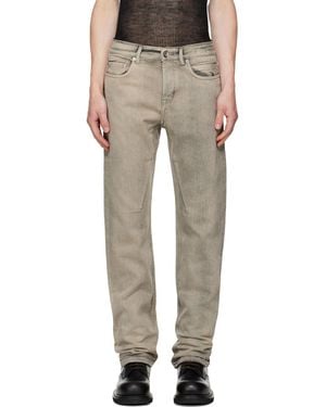 Rick Owens Tower Fog Cut Jeans - Natural
