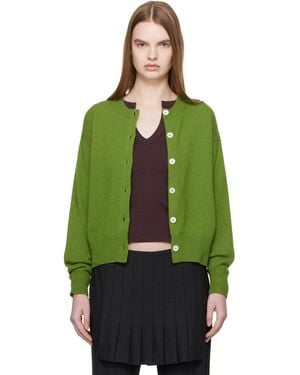 &Daughter Ada Crewneck Cardigan - Green