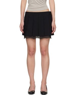 Acne Studios Pleated Miniskirt - Black
