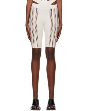 Dion Lee ホワイト Column ショートパンツ - ブラック