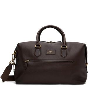 Polo Ralph Lauren Pebbled Leather Duffle Bag - Black