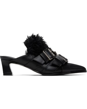 ANDERSSON BELL Layered Strap Mule Heels - Black