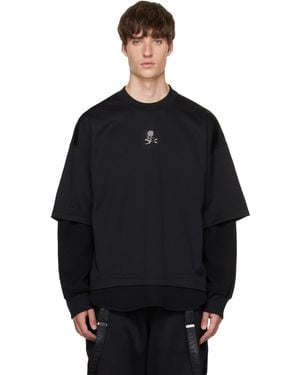 MASTERMIND WORLD Layered Pullover Sweatshirt - Black
