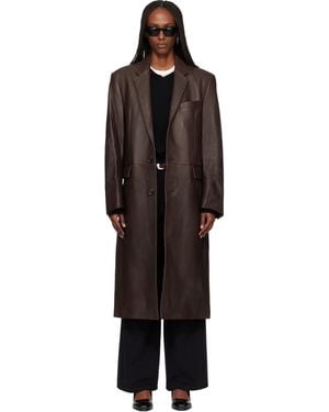 Tonywack Naked Single Lamb Leather Coat - Black