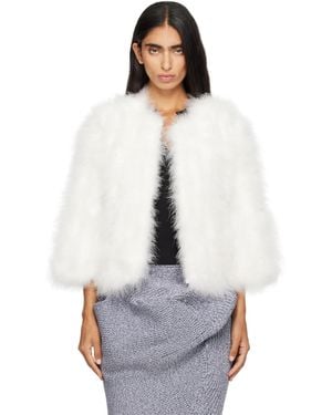 Yves Salomon Off- Turkey Feather Jacket - Grey