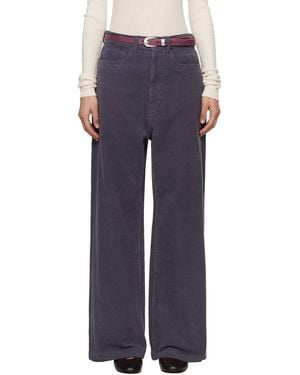 Tonywack Washed Corduroy Wide-Leg Pants - Blue