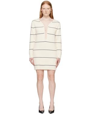 Victoria Beckham Off Frame Detail Minidress - Black