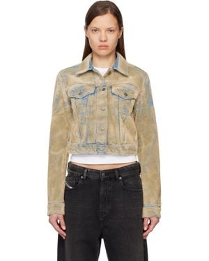 Acne Studios Flocked Denim Jacket - Multicolour