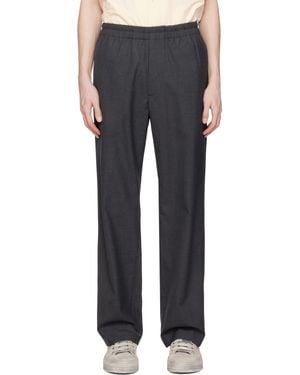 Document Pantalon Gris En Laine De Grande-Bretagne À Quatre Poches - Noir