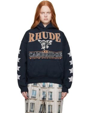 Rhude 'Cambridge State Champions' Hoodie - Blue