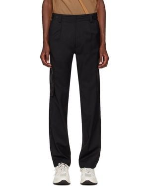 OLLY SHINDER Tan Knife Pocket Cargo Trousers - Black