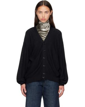 Lemaire Relaxed Twisted Cardigan - Black
