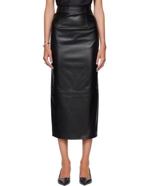 Loulou de Saison Inga Leather Maxi Skirt - Black