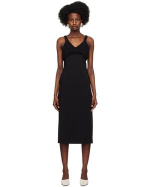 RECTO. Chunky Bra Top Patch Midi Dress - Black