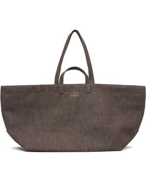 A.P.C. 'Le Drummer' Toile Tote - Brown