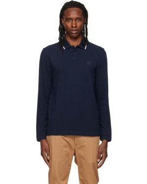 BOSS Logo Patch Polo - Blue