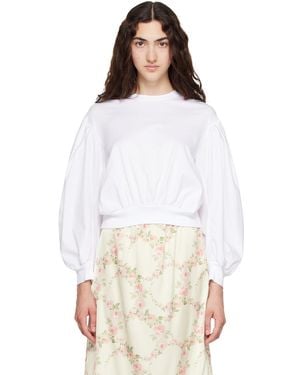 Simone Rocha Puff Sleeve Balloon Top - White