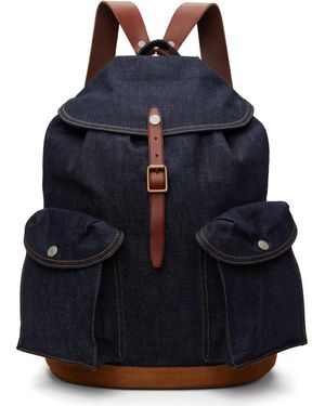 RRL Sac À Dos Bleu Marine En Denim