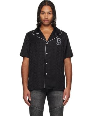 Balmain Varsity' Pyjama Shirt - Black