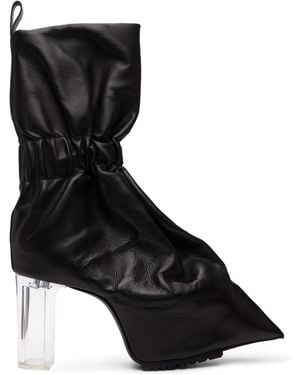 Rick Owens Tower Pull-On Cuffed Taquito Boots - Black