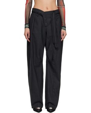 OTTOLINGER Strapped Baggy Suit Pants - Black