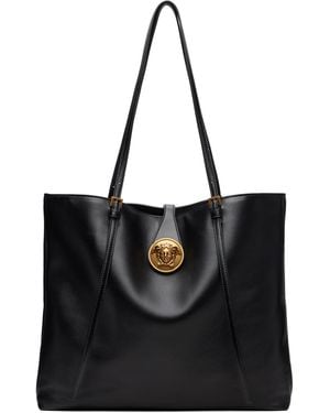 Versace Lamb Leather Small Tote - Black