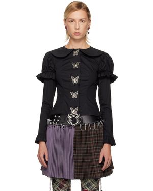 Chopova Lowena Butterfly Blouse - Black
