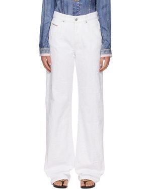 DIESEL Jean 1971 D-Sent Blanc À Taille Haute - Bleu