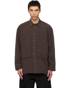 LE17SEPTEMBRE Oversized Cargo Pocket Shirt - Black