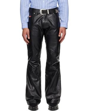 Martine Rose Boot Cut Utility Leather Pants - Black