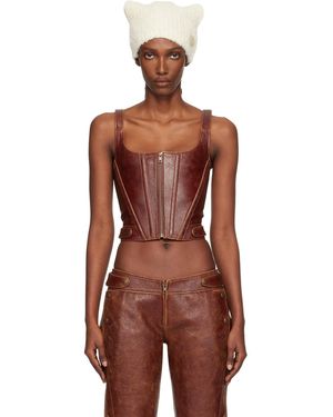 KNWLS Corset Claw Brun En Cuir - Marron