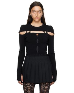 Versace Jeans Couture カットアウト トップス - ブラック