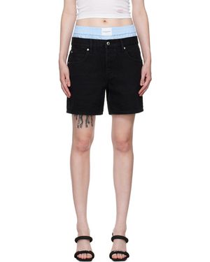 Alexander Wang Pre-Styled Denim Shorts - Black