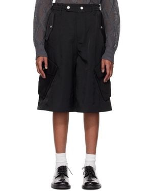 NULLUS 8-Pocket Cargo Shorts - Black