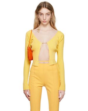 Jacquemus Le Raphiaコレクション La Maille Pralù カーディガン - イエロー
